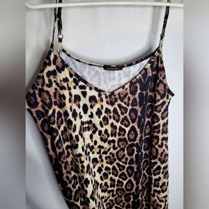 EUC cheetah print maxi dress